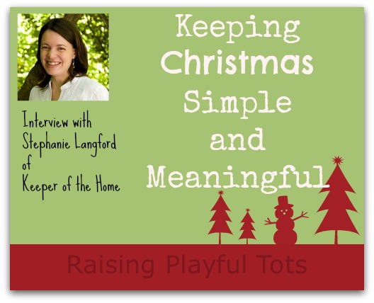 Keeping Christmas Simple and Meaningful