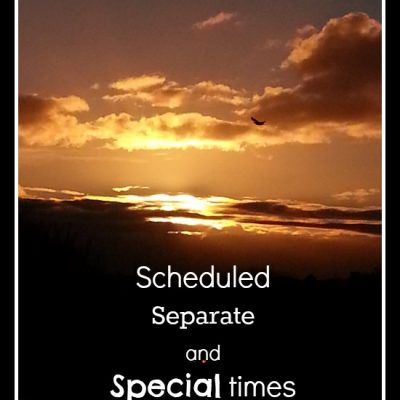 Scheduled separate and special times- Sunday Parenting Party