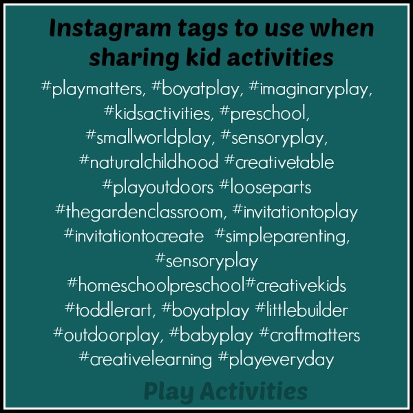instagram tags kid activities