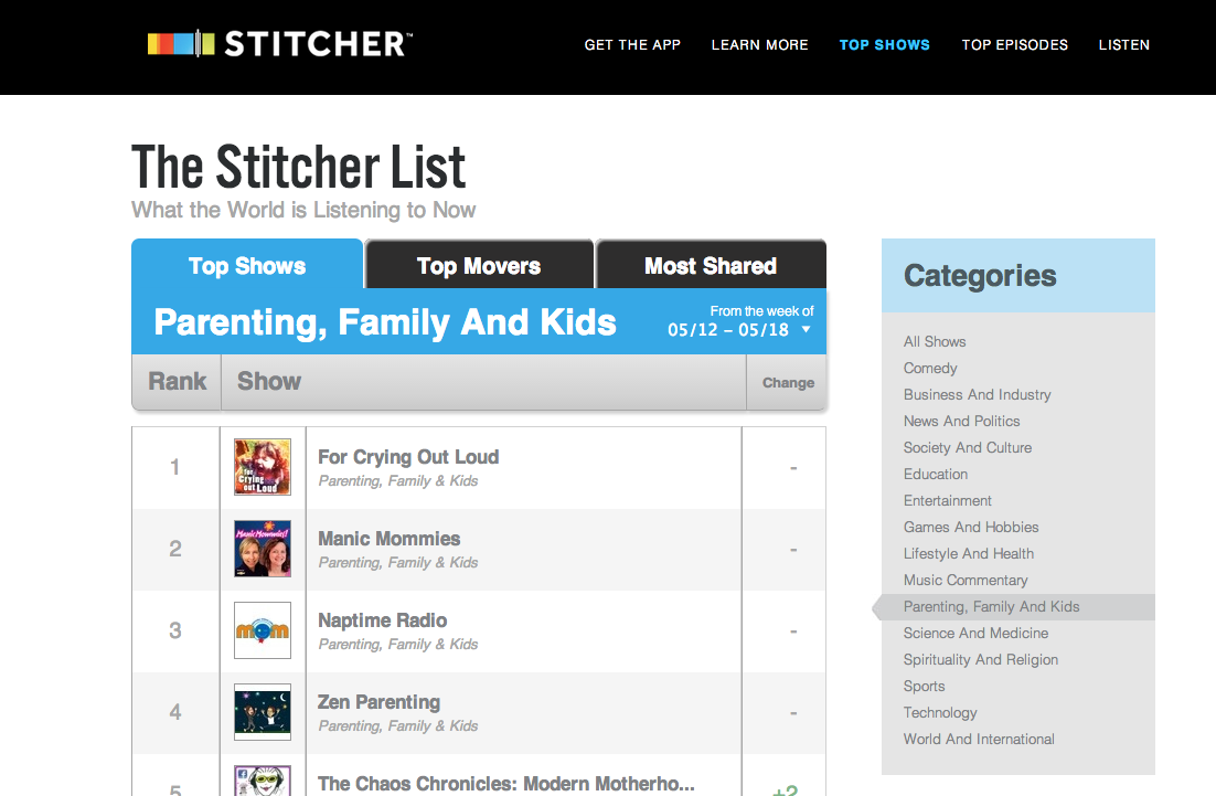 stitcher podcasts