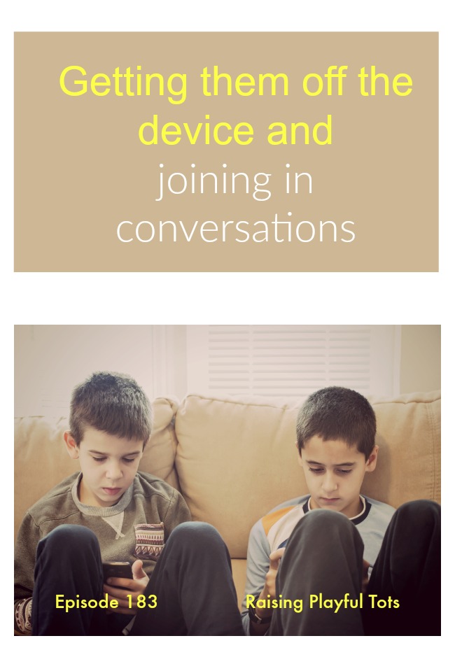 When you want to have conversations but they are on their device. There is a way to get them sharing opinions and joining in. These conversation starters are different | Raising Playful Tots