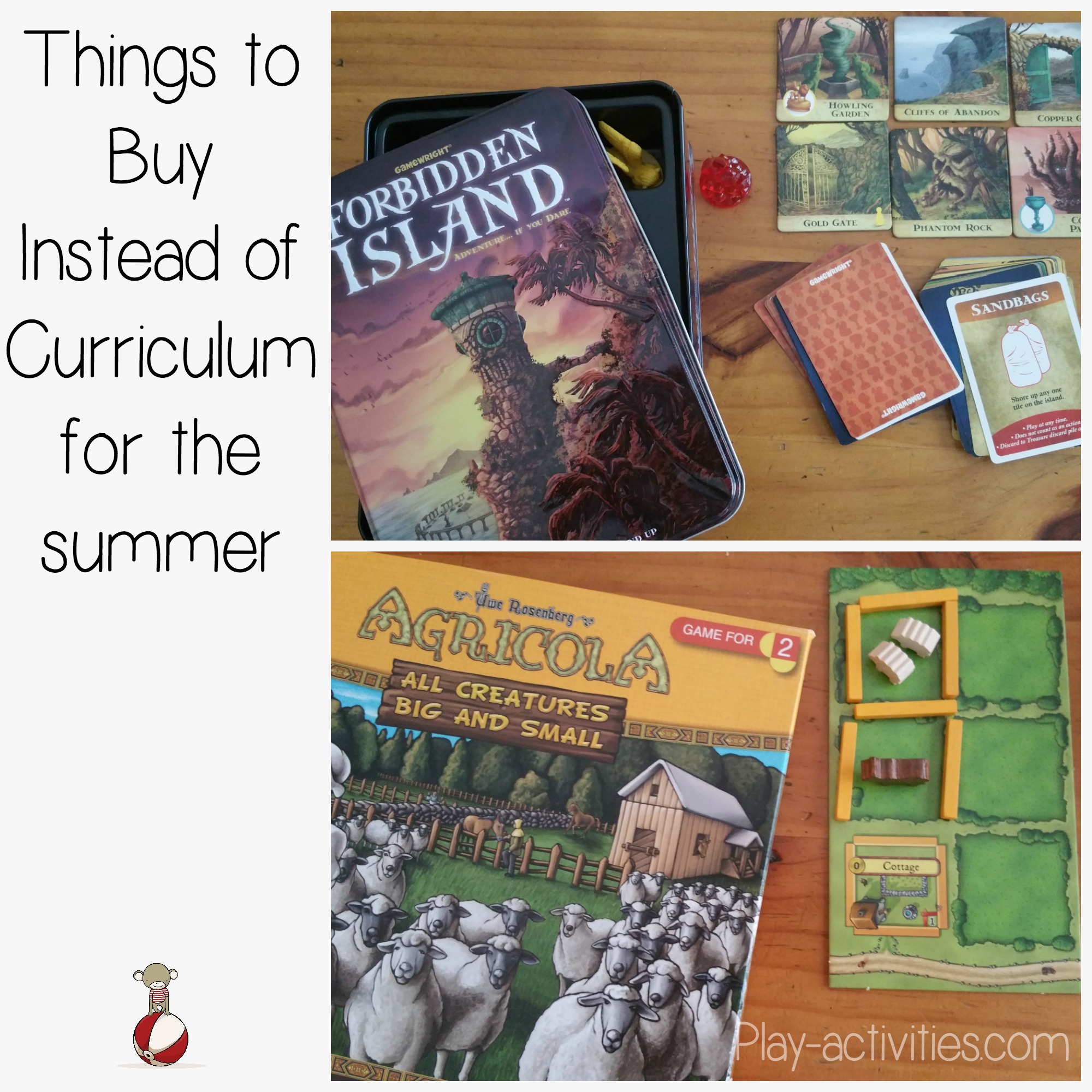 Things to Buy Instead of Curriculum for the summer | Agricola + Forbidden island 