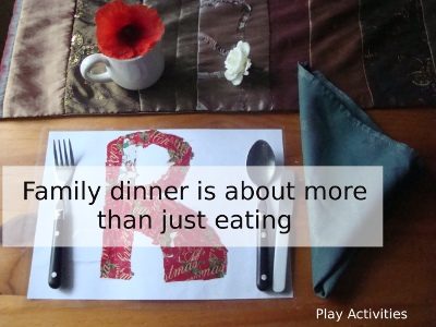 Setting the family dinner table for more than food