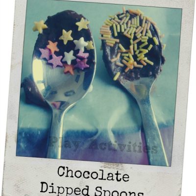31 Days Of Sensory Play {Day Twelve} Chocolate Dipped Spoons