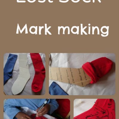 31 Days Of Sensory Play {Day Sixteen} Mark Making On Socks