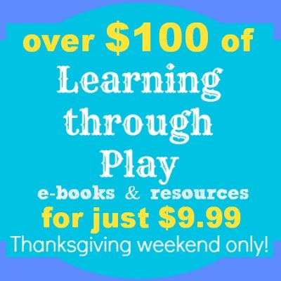 Thanksgiving weekend special offer- Learning through play ebook bundle