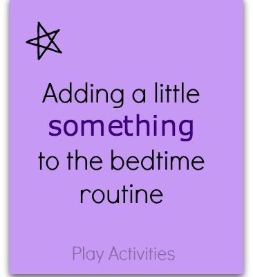 Adding a little something to the bedtime routine