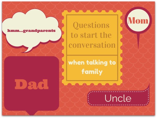 Questions to start the conversation when talking to family