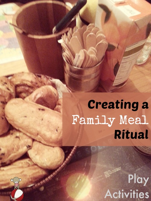 Creating a family meal ritual whether it's family dinner or another meal