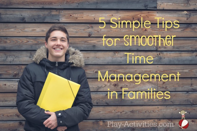 Reduce the stress levels at home by working with the children on how to manage their time so they don't get overwhelmed. Learn more at Play-Activities.com