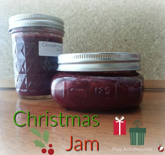 Enjoy family time with this sweet and tart Christmas tradition of making Christmas Jam. Simple Christmas Jam with Strawberries, Cranberries and Pomegranate ( Keeping the 3 theme of the 3 wise men!) Enjoy it with crumpets or your favorite bread Christmas morning. Quick to make for handmade gifts