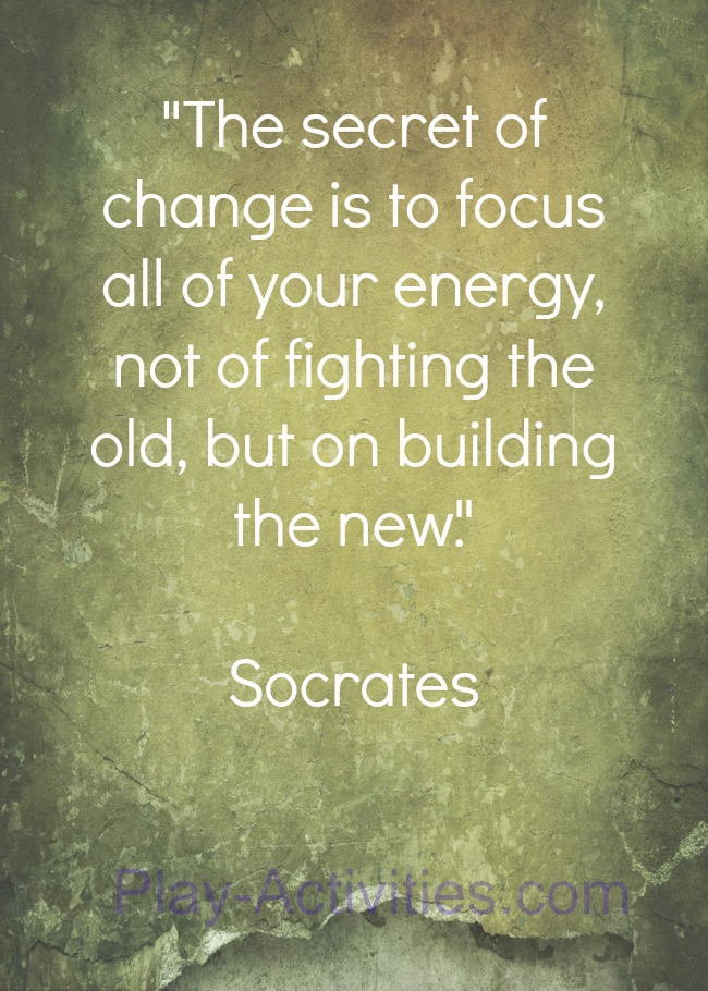 How to build that new focus and change? Love this answer