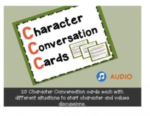 Priorities and things we value, attitude and honesty and integrity audio character conversation cards | Raising Playful Tots