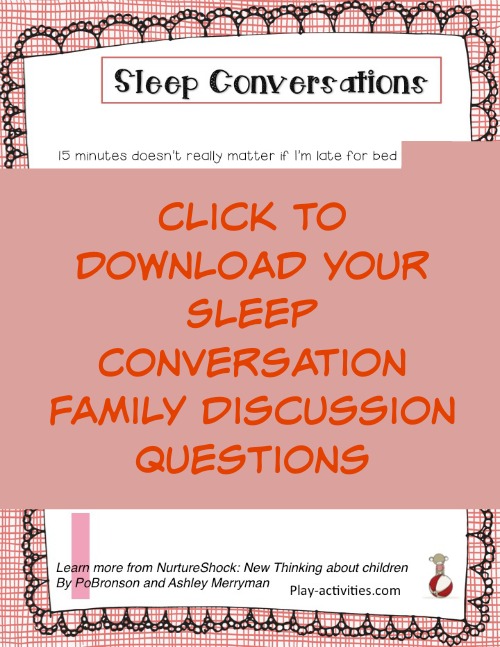 Little known sleep facts for our elementary and older children. |Play-Activities. Try the sleep conversation questions for families printable