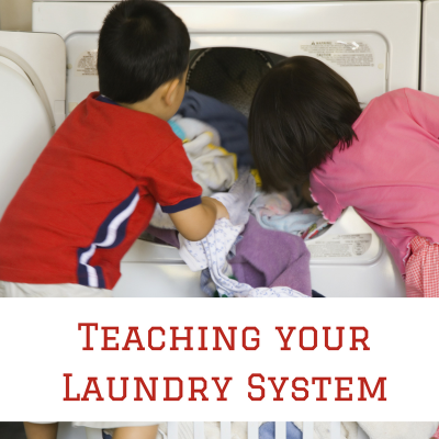 Where do I start teaching our laundry system to the kids?